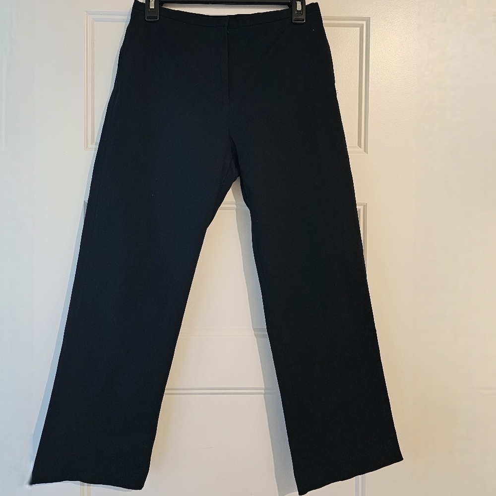 Oscar by Oscar De La Renta Black Cropped Pant - Size 6